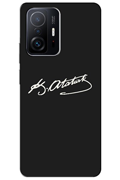Zebana Xiaomi Mi 11T Pro Uyumlu Kılıf Atatürk İmzası Silikon Kılıf (Baskılı)