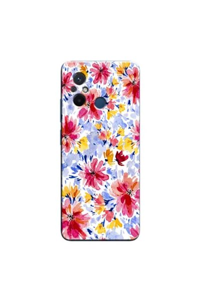 Zebana Xiaomi Redmi 12C Compatible Case Spring Flowers 7 Silicone Case (Printed)