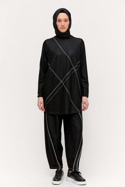 Setrms Kontrast Dikişli Spor Pantolon