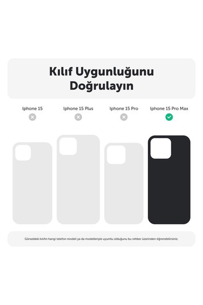 Zebana Apple iPhone 15 Pro Max Uyumlu Kılıf Matte Glass Kılıf (Kablosuz Şarj Destekli) Siyah