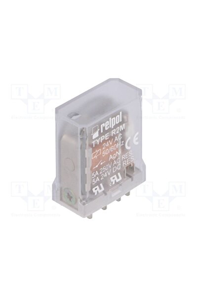OEM Releu electromagnetic RELPOL R2M-24VAC, Ubobină 24VAC, DPDT, Icontacte ma...