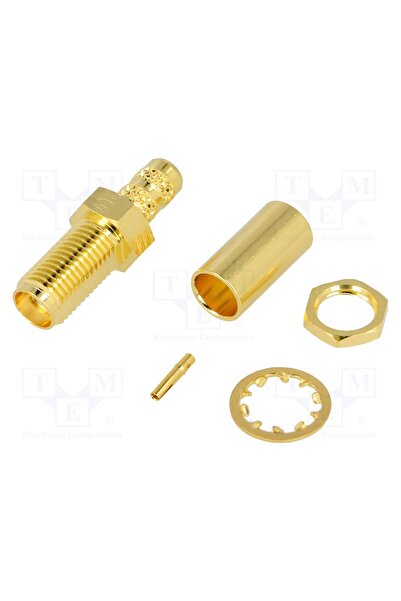 OEM Conector SMA AMPHENOL RF SMA6411A33G150, soclu, mamă, drept, 50Ω, crimpat...