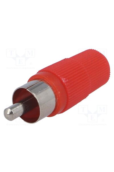 OEM Conector RCA NINIGI CC-002, mufă, tată, drept, lipire, roşu, pe cablu, Pa...