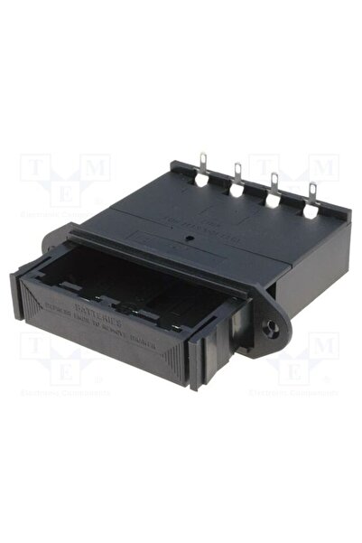 OEM Container tip sertar BULGIN BX0027, AA,R6, Nr.bat 4, pe panou, neagră, UL...