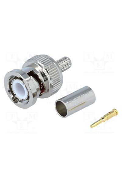 OEM Conector BNC NINIGI BNC-105, mufă, tată, drept, 50Ω, Ømax 5mm, crimpat, B...