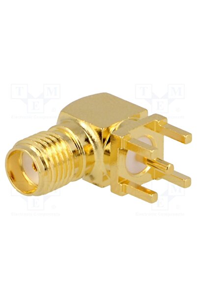 OEM Conector SMA AMPHENOL RF SMA6252A23G50, soclu, mamă, în unghi 90°, 50Ω, T...
