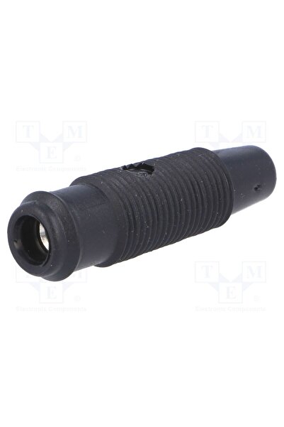 OEM Conector de laborator banană 4mm SCI R8-C107-B, adaptor, neagră, Pachet 2...