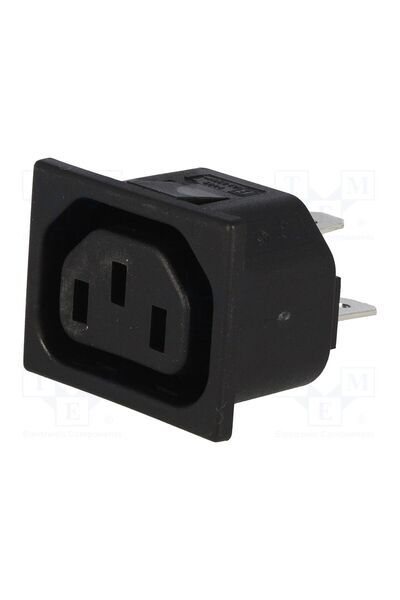 OEM Conector alimentare AC BULGIN PX0695/10/63, soclu, mamă, 10A, 250VAC, C13...
