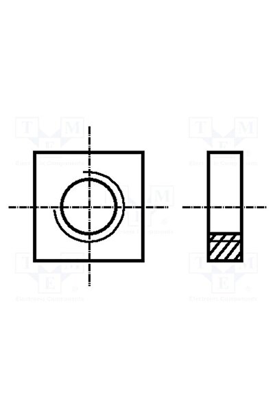 OEM Piuliţă BOSSARD B2.5/BN145, pătrată, M2,5, 0,45, oţel, Acoperire zinc, BN...