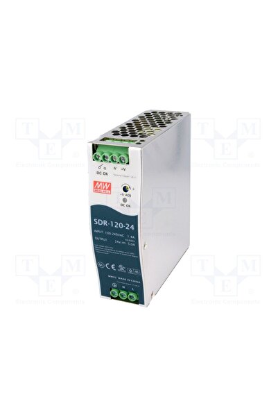 OEM Alimentator pulsatoriu MEAN WELL SDR-120-24, pentru şină DIN, 120W, 24VDC...
