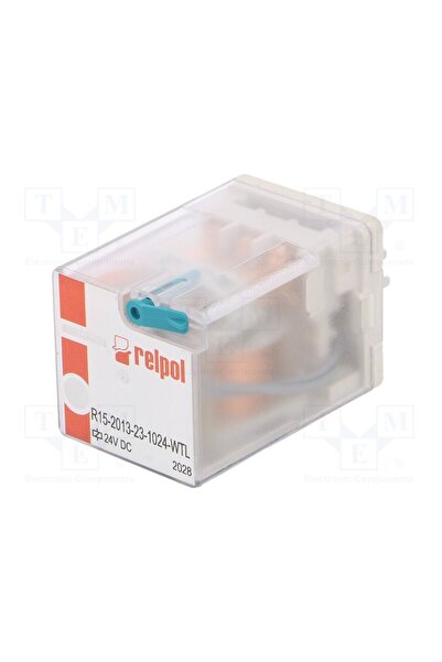 OEM Releu electromagnetic RELPOL R15-3P-24DCWTL, Ubobină 24VDC, 3PDT, Icontac...