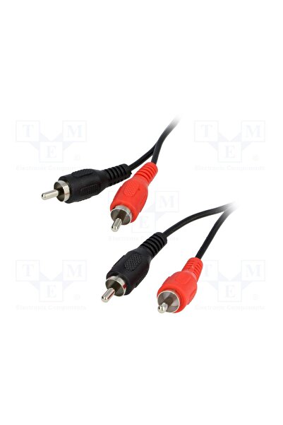 OEM Cablu BQ CABLE BQC-2RP2RP-0150, RCA mufă x2,din ambele părţi, 1,5m, negru