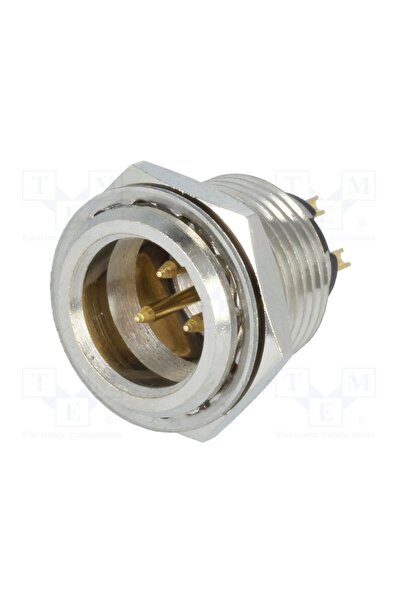 OEM Conector XLR mini AMPHENOL AG3MCC, soclu, tată, PIN 3, lipire, 5A, 0,5mm2