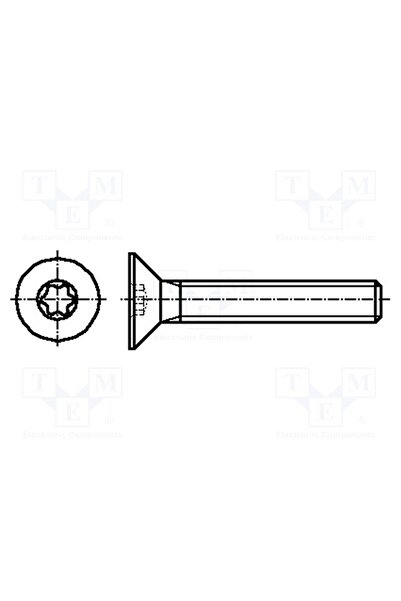OEM Şurub BOSSARD B3X10/BN3803, M3, M3x10, 0,5, Cap îngropat, Torx®, TX10, IS...