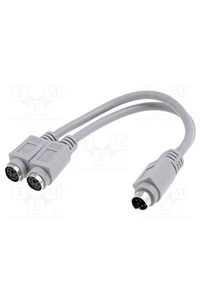OEM Cablu BQ CABLE C-PS2G2W, PS/2 soclu x2,PS/2 mufă, Lung 0,15m, Øcablu 5mm
