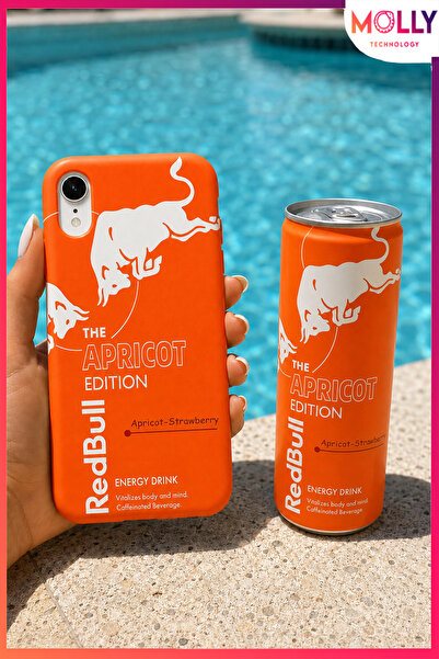 Molly iPhone XR İçin Turuncu Redbull The Apricot Edition Desenli İçi Kadife S...