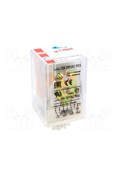 OEM Releu electromagnetic RELPOL R15-3P-24DCWTLD, Ubobină 24VDC, 3PDT, Iconta...