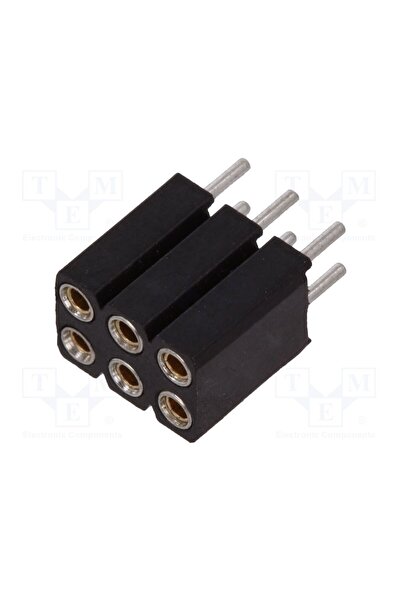 OEM Conector şiruri pini CONNFLY ZL307-2X3, soclu, mamă, PIN 6, THT, drept, 2...