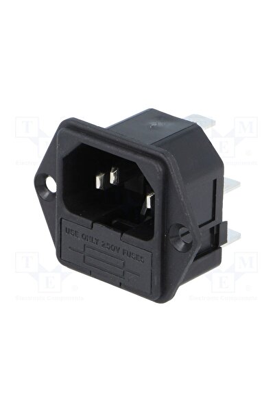 OEM Conector alimentare AC BULGIN PF0001/63, soclu, tată, 10A, 250VAC, C14 (E...