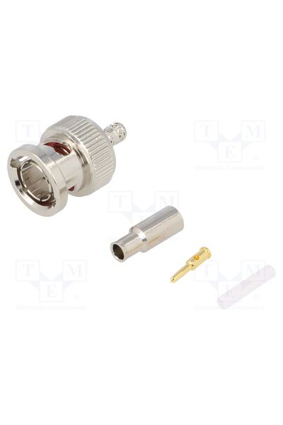 OEM Conector BNC AMPHENOL RF B1121E1ND3G675, mufă, tată, drept, 75Ω, crimpat,...