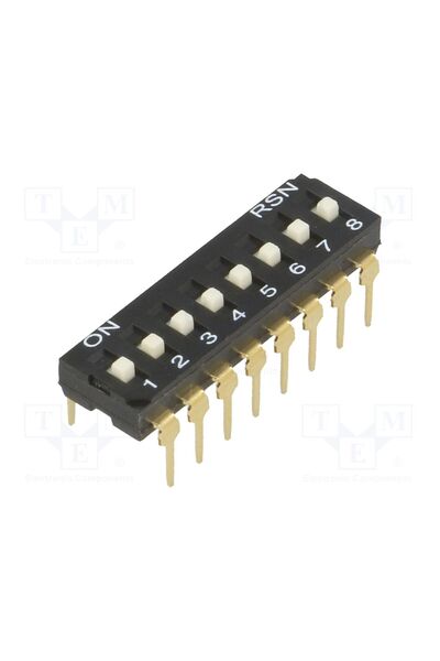 OEM Comutator DIP-SWITCH NINIGI DI-08, Număr secţiuni 8, ON-OFF, 0,05A/12VDC