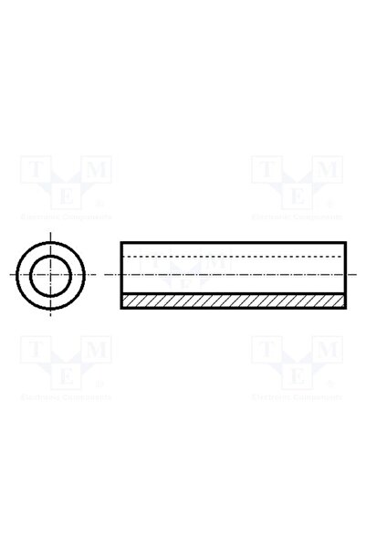 OEM Manşon distanţier FIX&FASTEN FIX-3.5-4.5, cilindric, poliamidă, Lung 4,5m...