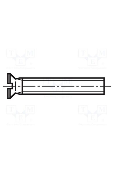 OEM Şurub BOSSARD B3X6/BN373, M3, M3x6, 0,5, Cap îngropat, crestat, 0,6mm, oţ...