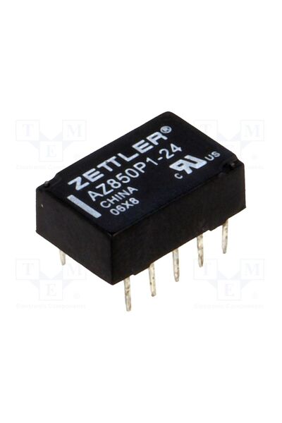 OEM Releu electromagnetic ZETTLER AZ850P1-24, Ubobină 24VDC, DPDT, 1A, 0,5A/1...