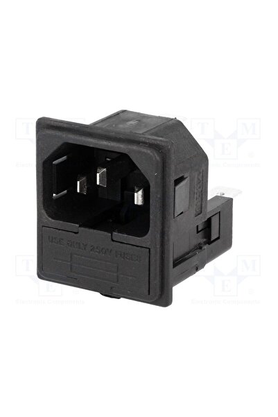 OEM Conector alimentare AC BULGIN PF0033/10/63, soclu, tată, 10A, 250VAC, C14...