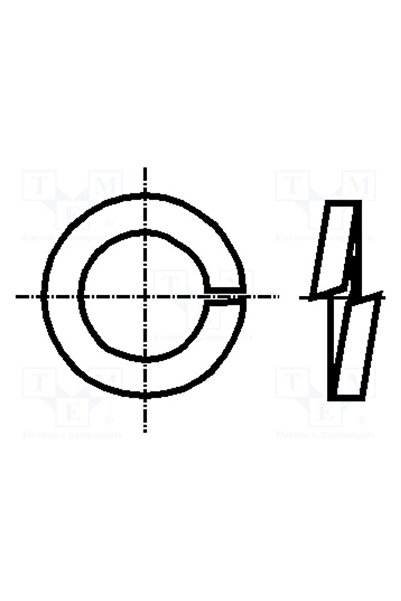 OEM Şaibă BOSSARD B3/BN774, elastică, M3, D=5,6mm, h=1mm, oţel, Acoperire zin...