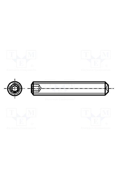 OEM Şurub BOSSARD B3X5/BN30, M3, M3x5, 0,5, Cap fără cap, imbus, HEX 1,5mm, o...
