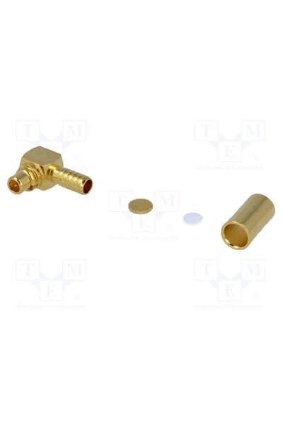 OEM Conector MMCX AMPHENOL RF MMCX1112A13G550, mufă, tată, în unghi 90°, 50Ω,...