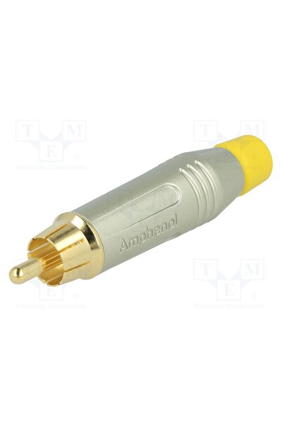 OEM Conector RCA AMPHENOL ACPR-SYL, mufă, tată, drept, lipire, gri, aurit, pe...