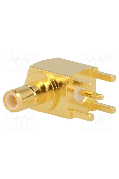 OEM Conector SMB AMPHENOL RF SMB1252B13G50, soclu, tată, în unghi 90°, 50Ω, T...