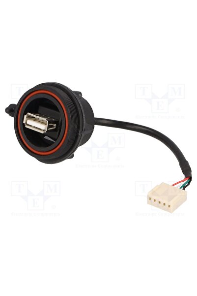 OEM Cablu BULGIN PX0843/A, USB Buccaneer, soclu 5pin,USB A soclu, 0,132m, IP68