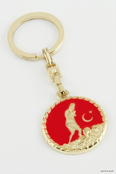 ZERO LAND Spt-Gld Ataturk Metal (42746) Keychain Yellow