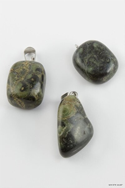 ZERO LAND Spt-Gld Labradorite Natural Stone Necklace (42630) Green Tip