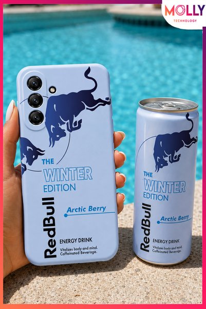 Molly SAMSUNG GALAXY A24 İçin Bebe Mavisi Redbull The Winter Edition Desenli ...