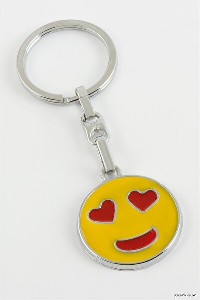 ZERO LAND Spt-Gld Emoji Metal (42719) Keychain Yellow