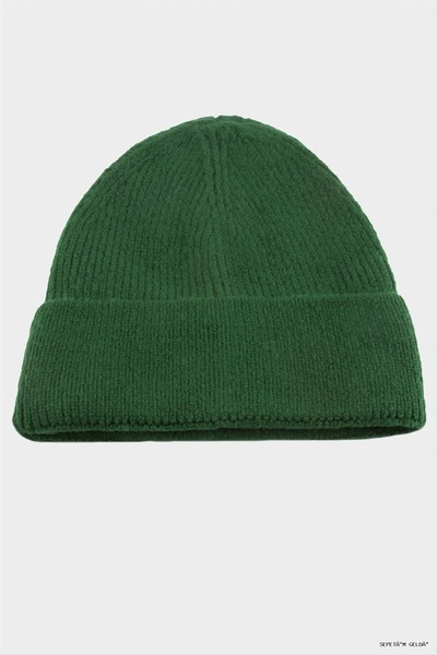 ZERO LAND Spt-Gld Colorful Knitwear (40657) Beanie Green