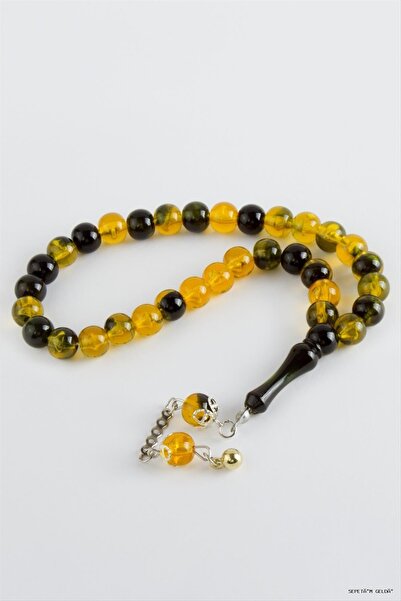 ZERO LAND Spt-Gld Colored Plastic Prayer Beads 9 mm (55438) Dark Yellow