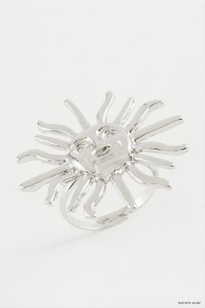 ZERO LAND Spt-Gld Güneş Metal Ring (45012) Silver Color