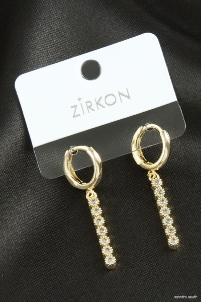 ZERO LAND Spt-Gld Stick Zircon Stone (50114) Earrings Yellow