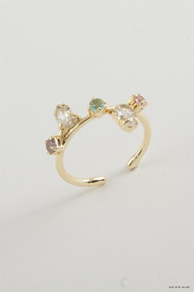 ZERO LAND Spt-Gld Oval Colored Stone (45834) Ring Yellow