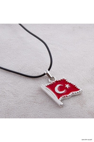ZERO LAND Spt-Gld Moon Star (51238) Necklace Red