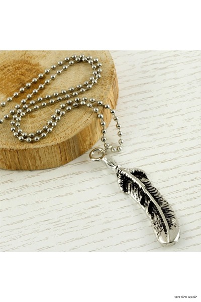 ZERO LAND Spt-Gld Leaf Metal Necklace (51847) Silver Color