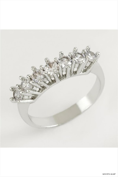 ZERO LAND Spt-Gld Zircon Seven Stones (52707) Ring 7