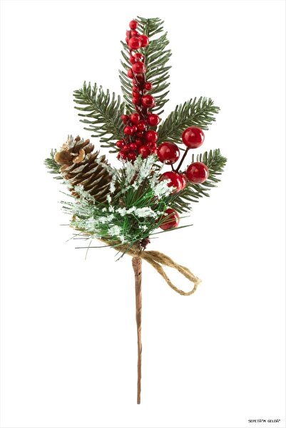 ZERO LAND Spt-Gld Çamlı Kokina Christmas Ornament 31 (44807) cm Red