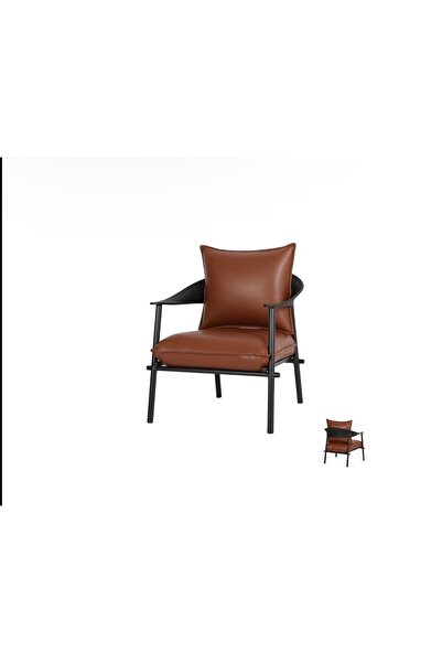 Generic Brand كرسي "ميد-سنتشري لوكس" الجلدي (Mid-Century Lux Leather Accent C...