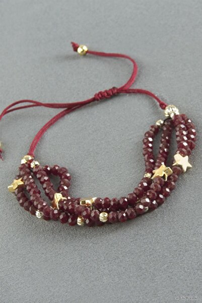 ZERO LAND Spt-Gld 4-Piece Mixed Crystal Bracelet (44900) Cherry Rotten